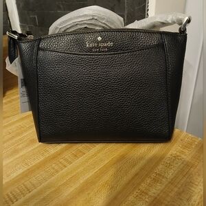 Kate Spade NWT Black Pebbled Leather Crossbody